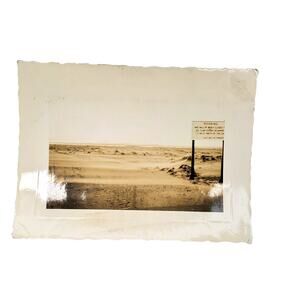 Vtg Pacific Ocean Beach View Monochrome Photography 1940s Found Snapshot
